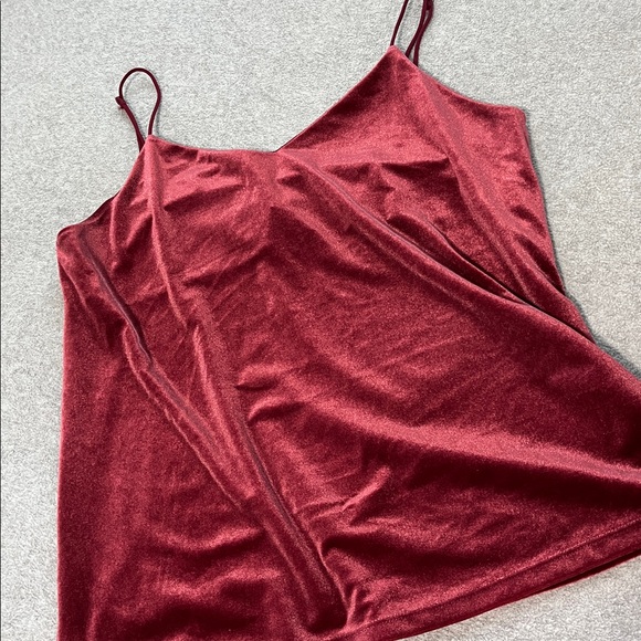 Y2K Velvet Tank Top Medium Stretch Rose Pink Strap Coquette - Picture 10 of 10